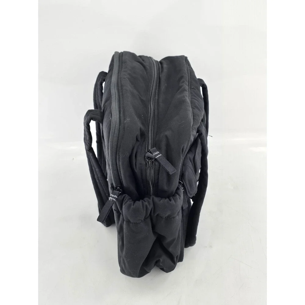 Vera Bradley Diaper Bag Tote Women Black Microfiber Multi Pocket - Excellent